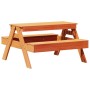 Mesa de pícnic para niños madera pino marrón cera 88x97x52 cm de , Mesas de jardín - Ref: Foro24-844656, Precio: 89,69 €, Des...