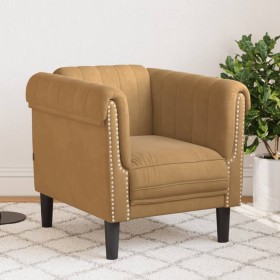 Brown velvet armchair by , Sofas - Ref: Foro24-372574, Price: 198,99 €, Discount: %