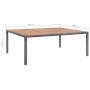 Garden table PE rattan and gray acacia wood 200x150x74 cm by vidaXL, Garden tables - Ref: Foro24-46135, Price: 259,27 €, Disc...