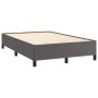 Cama box spring con colchón LED cuero sintético gris 120x190 cm de , Camas y somieres - Ref: Foro24-3270285, Precio: 401,89 €...