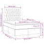 Cama box spring con colchón y LED tela marrón oscuro 120x190 cm de , Camas y somieres - Ref: Foro24-3270270, Precio: 433,99 €...