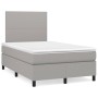 Cama box spring con colchón y LED tela gris claro 120x190 cm de , Camas y somieres - Ref: Foro24-3270183, Precio: 419,82 €, D...