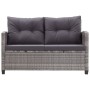 2-seater garden sofa with gray synthetic rattan cushions 124 cm by vidaXL, Outdoor sofas - Ref: Foro24-46154, Price: 299,78 €...