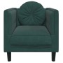 Sillón con cojín terciopelo verde oscuro de , Sofás - Ref: Foro24-372624, Precio: 177,12 €, Descuento: %