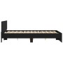 Estructura de cama con cabecero y luces LED negro 150x200 cm de , Camas y somieres - Ref: Foro24-3207603, Precio: 197,69 €, D...