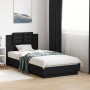 Bed frame with headboard and LED lights black 75x190 cm by , Beds and slatted bases - Ref: Foro24-3210067, Price: 164,20 €, D...