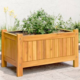 Planter with solid acacia wood lining 54x31x30 cm by , Pots and planters - Ref: Foro24-366429, Price: 50,99 €, Discount: %