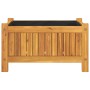 Planter with solid acacia wood lining 54x31x30 cm by , Pots and planters - Ref: Foro24-366429, Price: 49,92 €, Discount: %