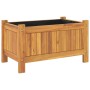 Planter with solid acacia wood lining 54x31x30 cm by , Pots and planters - Ref: Foro24-366429, Price: 49,92 €, Discount: %