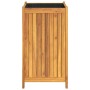 Planter with solid acacia wood lining 42x42x75 cm by , Pots and planters - Ref: Foro24-366436, Price: 83,90 €, Discount: %