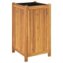 Planter with solid acacia wood lining 42x42x75 cm by , Pots and planters - Ref: Foro24-366436, Price: 83,90 €, Discount: %