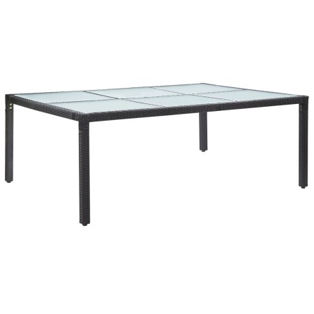 Mesa de comedor de jardín negro 200x150x74 cm ratán sintético de vidaXL, Mesas de jardín - Ref: Foro24-46129, Precio: 180,16 ...