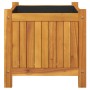 Planter with solid acacia wood lining 42x42x40 cm by , Pots and planters - Ref: Foro24-366434, Price: 55,67 €, Discount: %