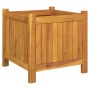 Planter with solid acacia wood lining 42x42x40 cm by , Pots and planters - Ref: Foro24-366434, Price: 55,67 €, Discount: %