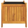 Planter with solid acacia wood lining 42x42x40 cm by , Pots and planters - Ref: Foro24-366434, Price: 55,67 €, Discount: %