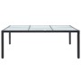 Mesa de comedor de jardín negro 200x150x74 cm ratán sintético de vidaXL, Mesas de jardín - Ref: Foro24-46129, Precio: 180,16 ...