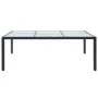 Schwarzer Garten-Esstisch 200 x 150 x 74 cm, synthetisches Rattan von vidaXL, Gartentische - Ref: Foro24-46129, Preis: 178,87...