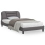 Estructura cama con luces LED cuero sintético gris 100x200 cm de , Camas y somieres - Ref: Foro24-3213916, Precio: 172,17 €, ...