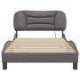 Estructura cama con luces LED cuero sintético gris 100x200 cm de , Camas y somieres - Ref: Foro24-3213916, Precio: 172,17 €, ...