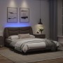 Estructura cama con luces LED cuero sintético gris 120x200 cm de , Camas y somieres - Ref: Foro24-3213923, Precio: 214,07 €, ...