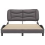 Estructura cama con luces LED cuero sintético gris 120x200 cm de , Camas y somieres - Ref: Foro24-3213923, Precio: 214,07 €, ...