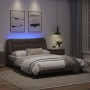 Bed frame with LED lights gray synthetic leather 140x200 cm by , Beds and slatted bases - Ref: Foro24-3213937, Price: 230,24 ...