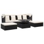 Black synthetic rattan roof garden bed lounger by vidaXL, Outdoor beds - Ref: Foro24-46156, Price: 386,40 €, Discount: %