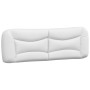 Estructura de cama con luces LED cuero PE blanco 160x200 cm de , Camas y somieres - Ref: Foro24-3213942, Precio: 263,48 €, De...