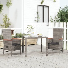 Reclining garden armchairs with cushions 2 pcs gray PE rattan by , Garden chairs - Ref: Foro24-319530, Price: 208,02 €, Disco...