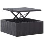 Tumbona cama jardín techo ratán sintético negro de vidaXL, Camas para exteriores - Ref: Foro24-46156, Precio: 386,40 €, Descu...