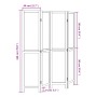 Biombo separador de 4 paneles madera paulownia marrón oscuro de , Divisores de ambientes - Ref: Foro24-358658, Precio: 89,43 ...