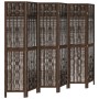 Dark brown paulownia wood 6-panel separator screen by , Room dividers - Ref: Foro24-358666, Price: 130,24 €, Discount: %