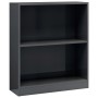 Glossy gray engineered wood shelf 60x24x76 cm by vidaXL, Bookcases and shelves - Ref: Foro24-800863, Price: 51,99 €, Discount: %