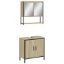 Set de muebles de baño 2 pzas madera contrachapada roble Sonoma de , Muebles de baño - Ref: Foro24-3214661, Precio: 110,04 €,...