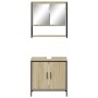 Set de muebles de baño 2 pzas madera contrachapada roble Sonoma de , Muebles de baño - Ref: Foro24-3214661, Precio: 110,04 €,...