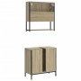 Sonoma oak plywood 2-piece bathroom furniture set by , Bathroom furniture - Ref: Foro24-3214661, Price: 110,04 €, Discount: %