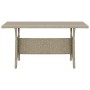 Mesa de jardín de ratán sintético gris 130x70x66 cm de vidaXL, Mesas de jardín - Ref: Foro24-46143, Precio: 174,76 €, Descuen...