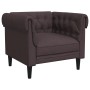 Sillón Chesterfield de tela marrón oscuro de , Sofás - Ref: Foro24-372541, Precio: 185,00 €, Descuento: %