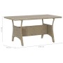 Mesa de jardín de ratán sintético gris 130x70x66 cm de vidaXL, Mesas de jardín - Ref: Foro24-46143, Precio: 174,76 €, Descuen...