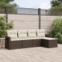 5-piece garden dining set and brown synthetic rattan cushions by , Garden sets - Ref: Foro24-3220092, Price: 331,48 €, Discou...