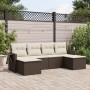 6-teiliges Gartensofa-Set und braune synthetische Rattankissen von , Gartensets - Ref: Foro24-3220522, Preis: 379,78 €, Rabat...