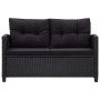 2-seater garden sofa with black synthetic rattan cushions 124 cm by vidaXL, Outdoor sofas - Ref: Foro24-46155, Price: 249,89 ...