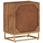 Solid mango wood and iron bedside table 40x30x50 cm by , Nightstands - Ref: Foro24-371994, Price: 124,67 €, Discount: %