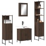 4-piece bathroom furniture set in brown oak plywood by , Bathroom furniture - Ref: Foro24-3214834, Price: 232,31 €, Discount: %