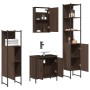 4-piece bathroom furniture set in brown oak plywood by , Bathroom furniture - Ref: Foro24-3214834, Price: 232,02 €, Discount: %