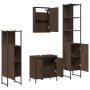 4-piece bathroom furniture set in brown oak plywood by , Bathroom furniture - Ref: Foro24-3214834, Price: 232,02 €, Discount: %