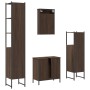 4-piece bathroom furniture set in brown oak plywood by , Bathroom furniture - Ref: Foro24-3214834, Price: 232,02 €, Discount: %