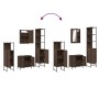 4-piece bathroom furniture set in brown oak plywood by , Bathroom furniture - Ref: Foro24-3214834, Price: 232,02 €, Discount: %