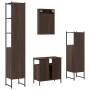 Set de muebles baño 4 pzas madera contrachapada roble marrón de , Muebles de baño - Ref: Foro24-3214829, Precio: 229,94 €, De...