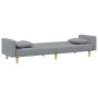 Sofá cama de 2 plazas con almohadas y taburete tela gris claro de , Sofás - Ref: Foro24-3216258, Precio: 317,19 €, Descuento: %